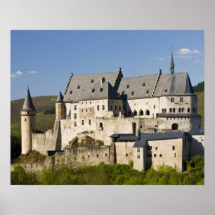 Poster Luxembourg, Vianden. Château de Vianden (déb. XVe