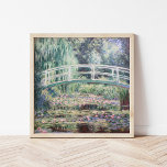 Poster Lys d'eau blanche | CLAUDE MONET<br><div class="desc">White Water Lilies (1899) de Claude Monet,  artiste impressionniste français. Un tableau d'art original est une huile sur toile d'un jardin avec nénuphars sous la passerelle japonaise. Utilisez les outils de conception pour ajouter du texte personnalisé ou personnaliser l'image.</div>