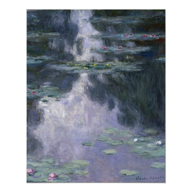Poster Lys d'eau (Nympheas) Claude Monet Glossy (Devant)