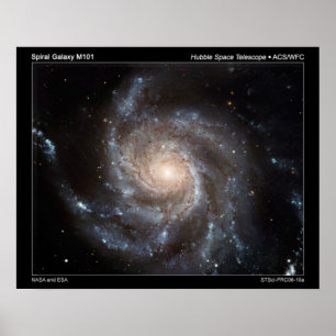 Poster M101 Spiral Galaxy