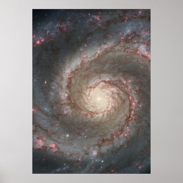 Poster M51 Colossal - Galaxie Spirale Whirlpool (Devant)
