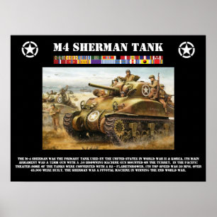 Poster M-4 Sherman Tank