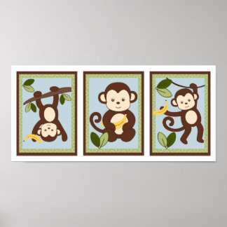Poster M est pour l'impression d'art mural de la nurserie