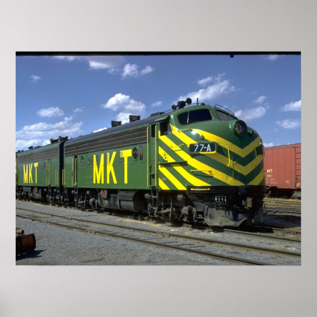 Poster M-K-T EMD F-7A set #77A, 1973_Trains (Devant)
