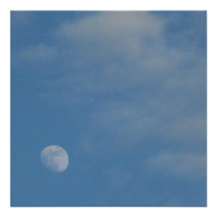 Poster Ma lune de jour - finition brillante d'affiche