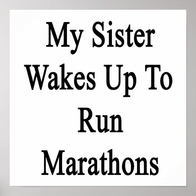 Poster Ma Soeur Se Réveille Pour Faire Des Marathons (Devant)