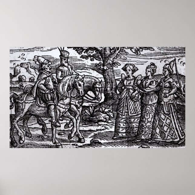 Poster Macbeth, Banquo et les trois sorcières (Devant)