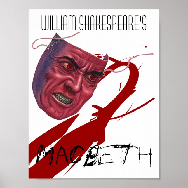 Poster Macbeth De William Shakespeare (Devant)