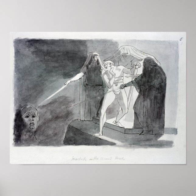 Poster Macbeth et la tête armée (Devant)