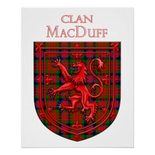 Poster MacDuff Tartan Scottish Plaid Lion Rampant