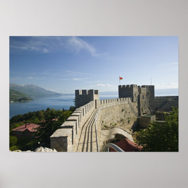 Poster MACEDONIA, Ohrid. Car Samoil's Castle - Castle (Devant)