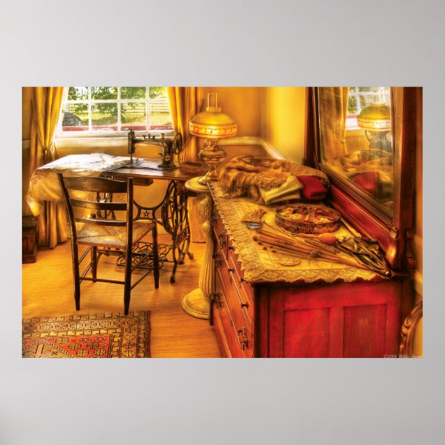 Poster Machine à coudre - La Salle d'couture (Devant)