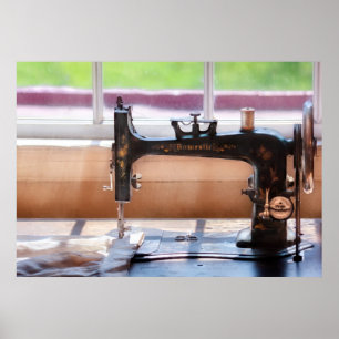 Poster Machine à coudre - Un point à temps