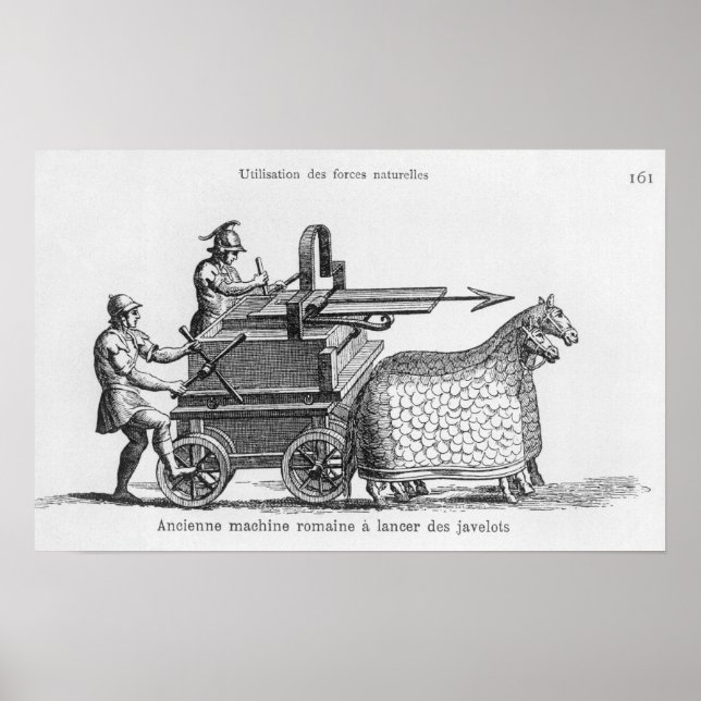 Poster Machine de guerre romaine pour tirer des javelins (Devant)
