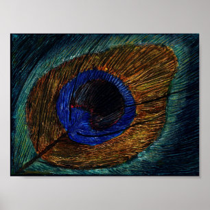 Poster Macro de plume de paon