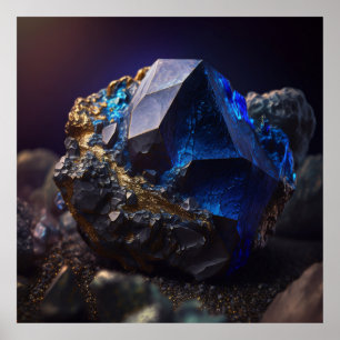 Poster Macro Sapphire Ore - Rock Metamorphique Imp