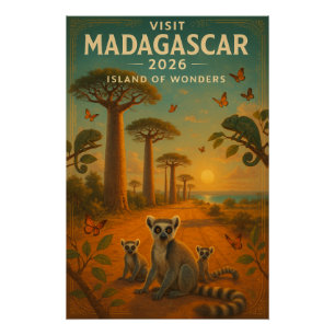 Poster Madagascar 2026 – Île des Merveilles.