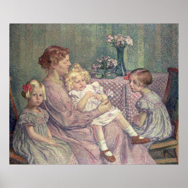 Poster Madame van de Velde et ses enfants, 1903 (Devant)