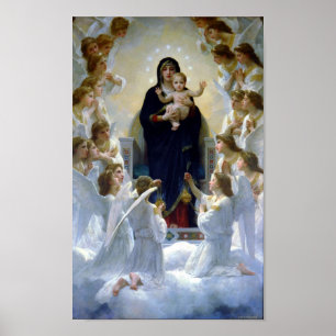 Poster Madona Reine des Anges Bouguereau Regina Angelorum