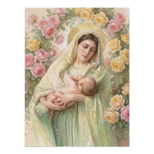 Poster Madone avec enfant - Cipriano Cei (Devant)