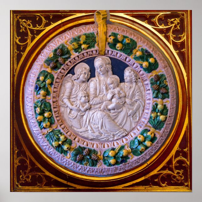 POSTER MADONE AVEC ENFANT ET SAINTS (Devant)