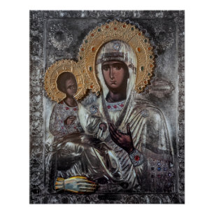 Poster Madone noire Art religieux catholique