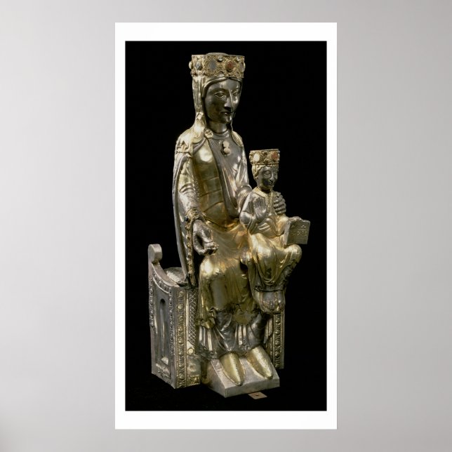 Poster Madonna and Child Enthroned, statuette, French, 12 (Devant)