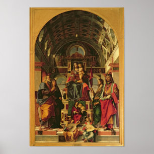 Poster Madonna and Child with Saints, 1499