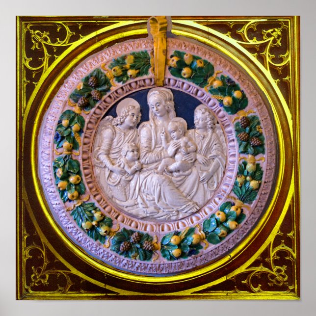 POSTER MADONNA AVEC ENFANT ET SAINTS (Devant)