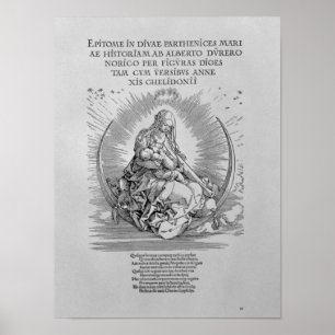 Poster Madonna comme mère de soins et être divin