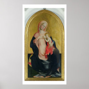 Poster Madonna de l'humilité, c.1410 (tempera sur le