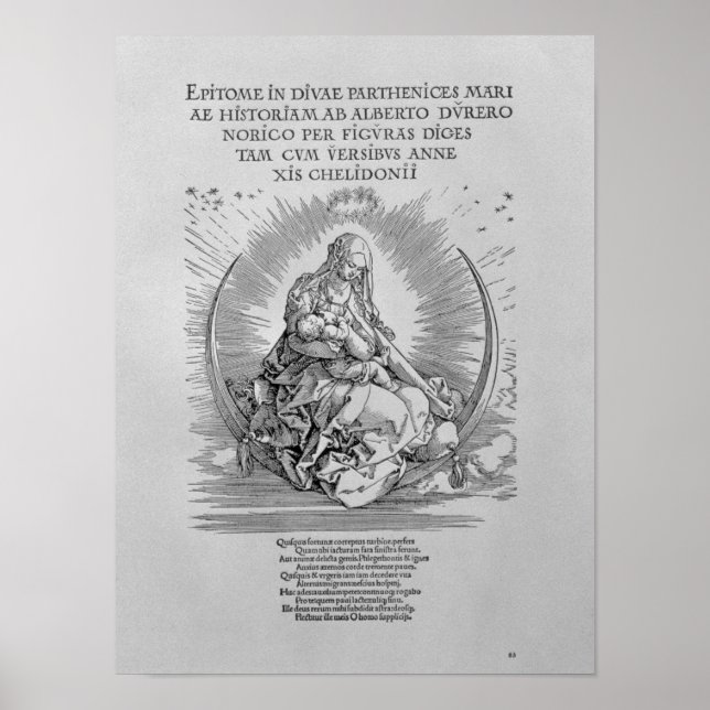 Poster Madonna en tant que mère allaitante et être divin (Devant)