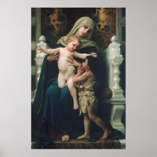 Poster Madonna et enfant avec Jean Baptiste