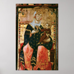 Poster Madonna et enfant couronnés, c.1260