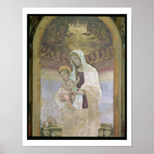 Poster Madonna et l'enfant, un détail du tabernacl