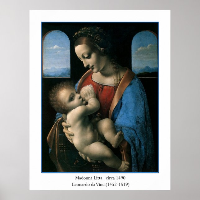 Poster Madonna Litta par Leonardo Da Vinci (Devant)
