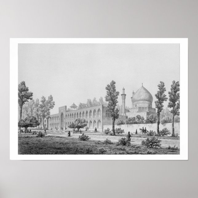 Poster Madrasa-yi Masjid-i Shah Sultan Hussein, à Isfaha (Devant)