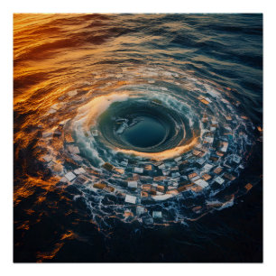 Poster Maelstrom surréaliste de l'océan des souvenirs