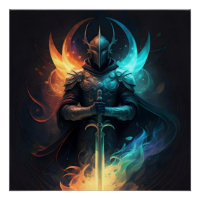 Magie elfe : Chevalier avec épée enchantée