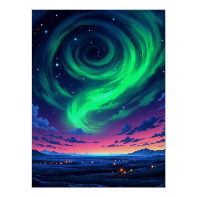 Poster Magie Northern Lights (Devant)