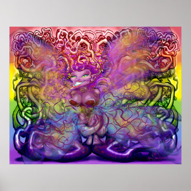 Poster magique Pixie Rainbow Twisted (Devant)