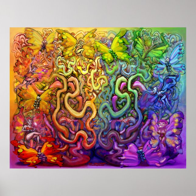 Poster magique Rainbow Pixies (Devant)