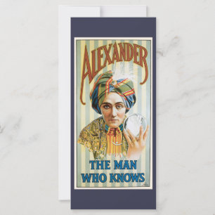 Poster magique vintage, Alexander, l'homme qui con