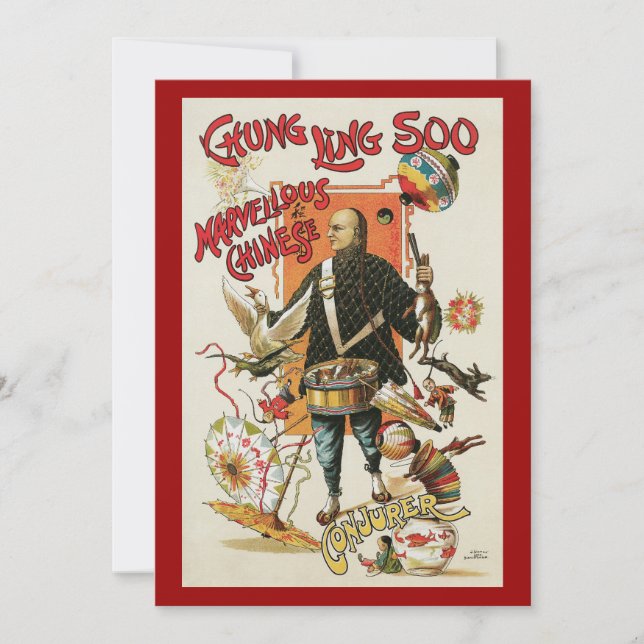 Poster magique vintage, Magicien Chung Ling Soo (Devant)