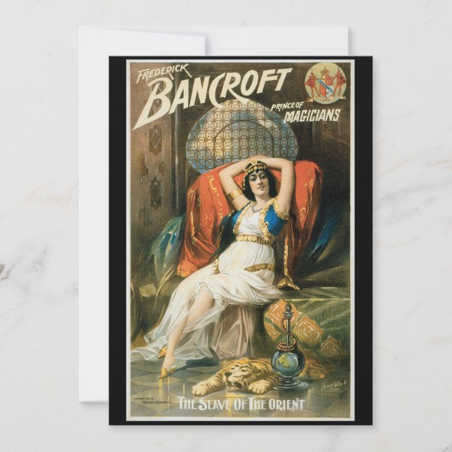 Poster magique vintage, Magicien Frederick Bancrof (Devant)