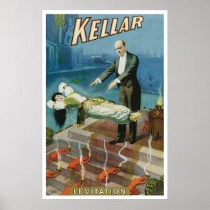 Poster magique vintage, Magicien Harry Kellar