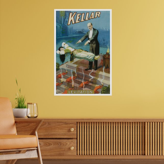 Poster magique vintage, Magicien Harry Kellar (Salon 2)