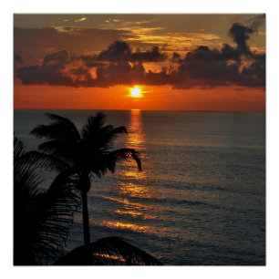 Poster Magnifique coucher de soleil à Cancun