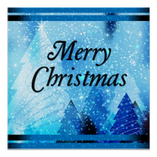 Poster Magnifique Noël blanc