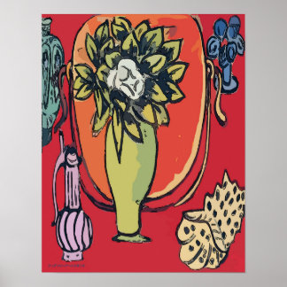 Poster Magnolia à Vase, après Matisse